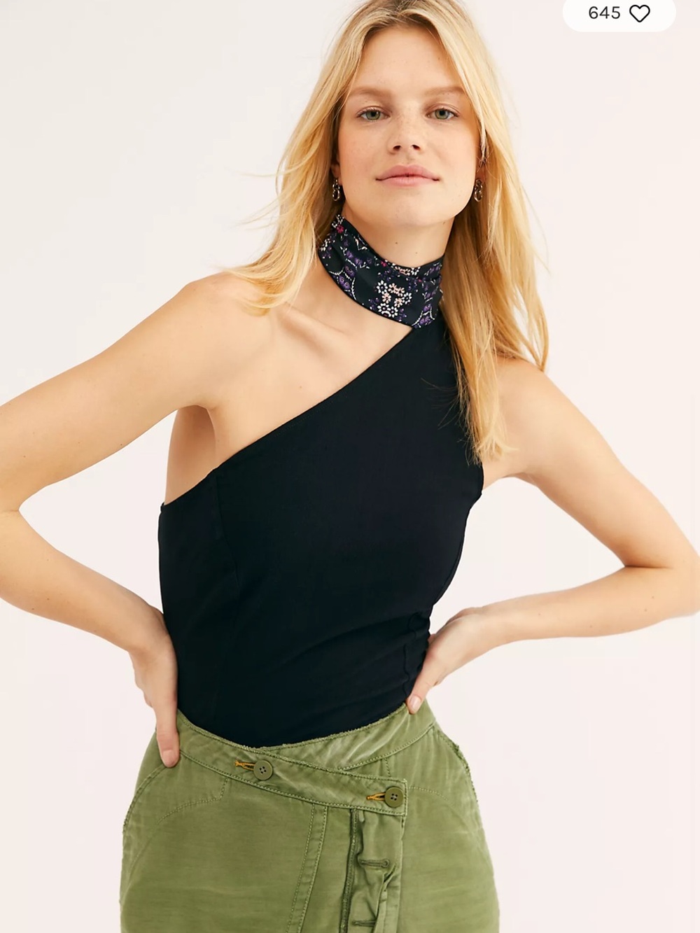 NWT Free People Caroline One Shoulder Tank